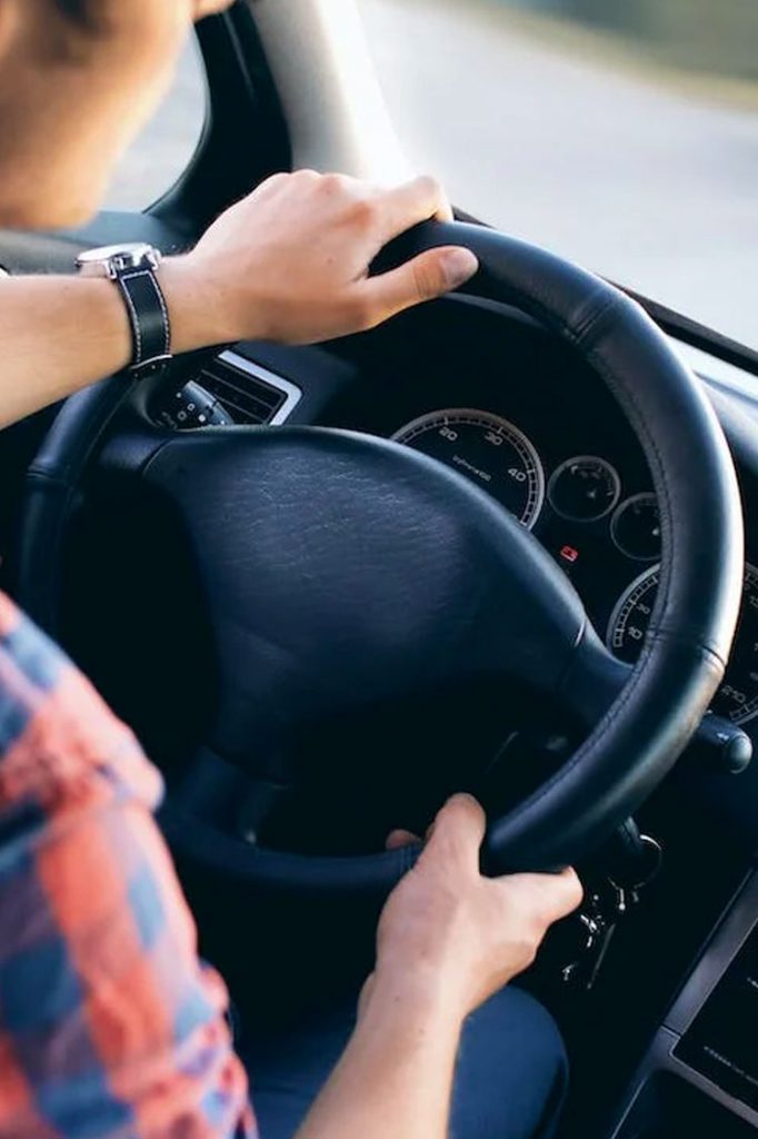 A man driving a rented car in Almeria